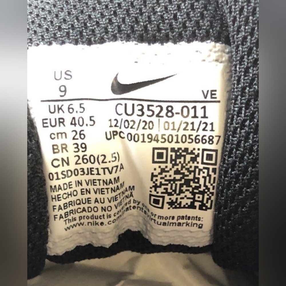 Nike Wmns Run Swift 2 Wide 'Dark Smoke Grey Fireberry' Sneakers Size 9 NWOT $85 - Picture 10 of 10
